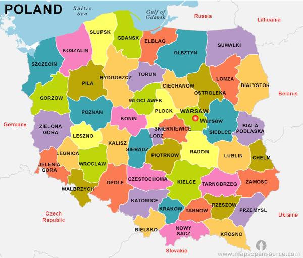 Polonia Paese Sulla Mappa Mappa Della Polonia Paese Europa Dell Est