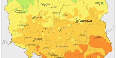 Mappa di Polonia clima