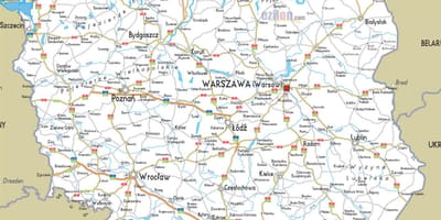 Mappa di Polonia strade
