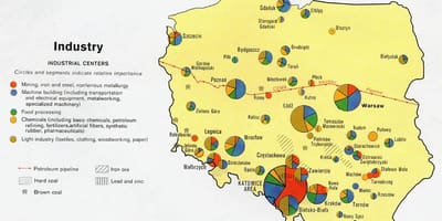 Mappa di Polonia risorse naturali